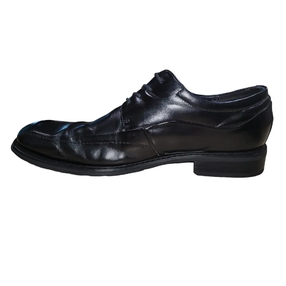 Florsheim Cornell Men's Size 14 M Black Leather Square‎ Toe Lace Up Dress Shoes